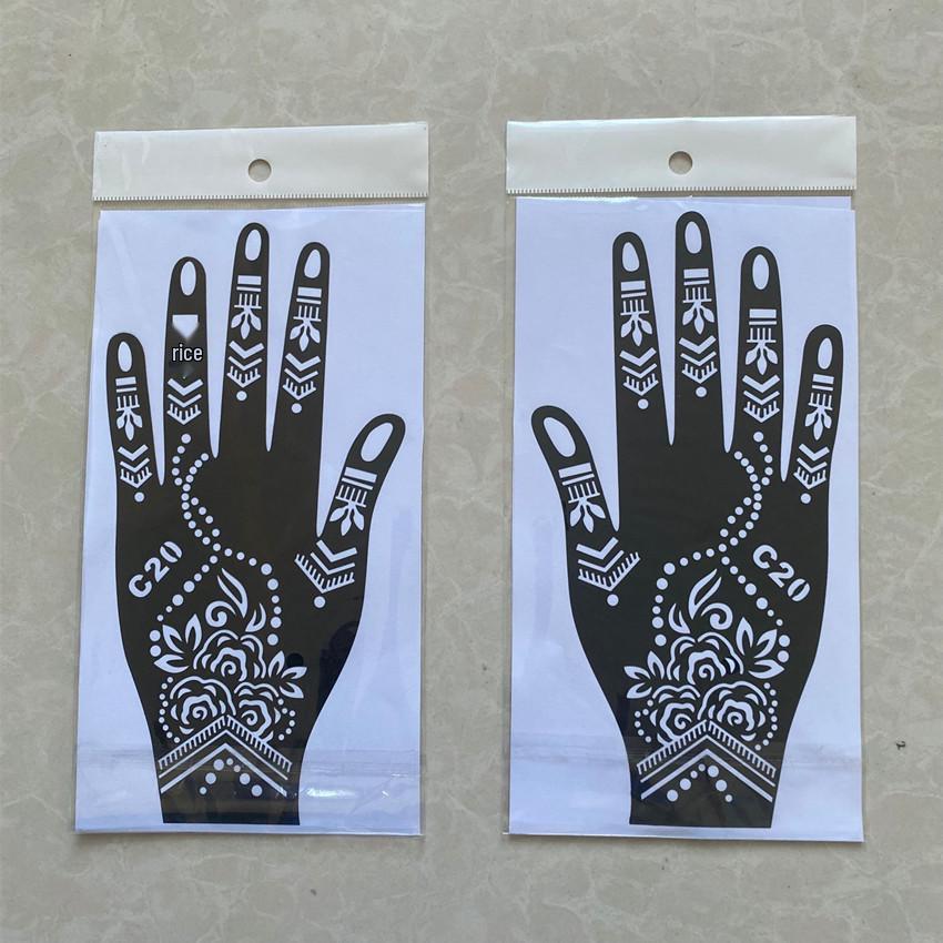 Dark Hand Tattoo Stickers: Original, Beautiful Hand-Shaped Temporary Tattoo Templates