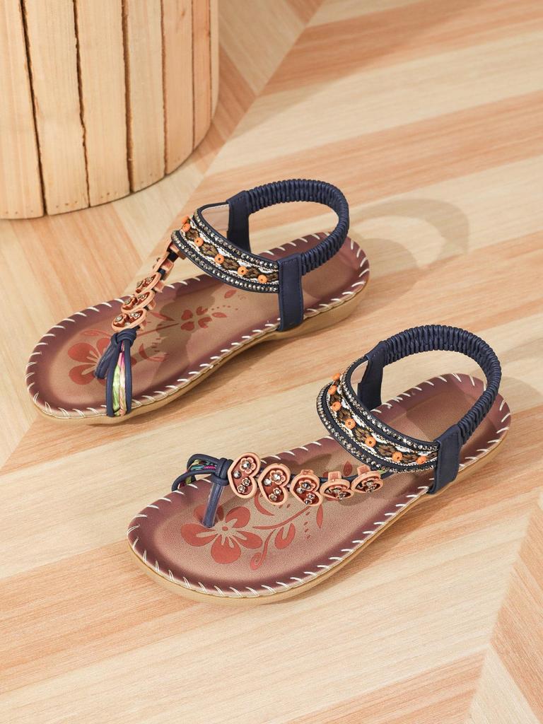 Bohemian Ethnic Women's Beaded Summer Beach Sandals