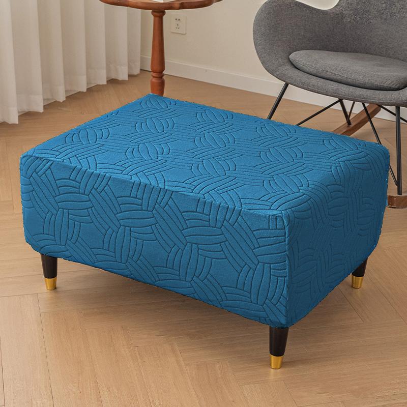 

Universal All-inclusive Ottoman Cover Slipcovers Rectangle Footrest Footstool Protector Covers Stretch Storage Ottoman Covers 60-75cm XS