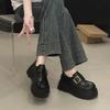 Retro British Style Loafer Single Shoes Women's 2025 Autumn New Thick-soled Thick-heeled Small Mary Jane Small Leather Shoes