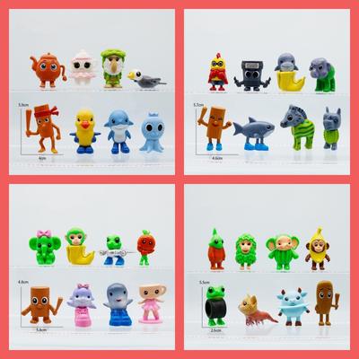8 pièces/Ensemble Mini Tung tung tung Sahur Figurines Modèle PVC Italien Brainrot Tun Tung Tung Sahur Figurines d'Action Jouets