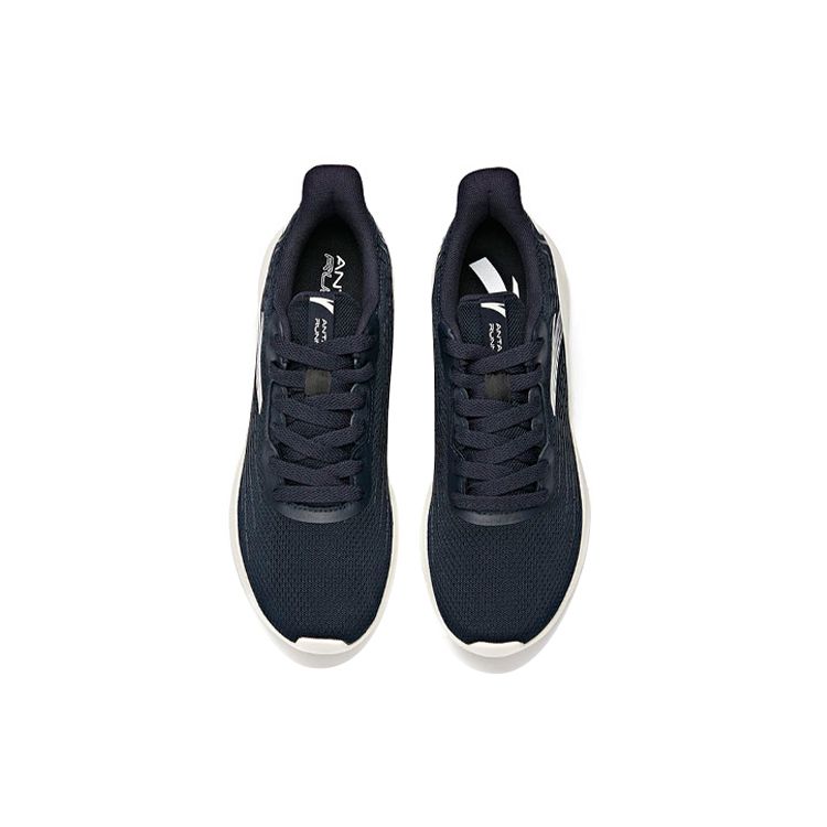 Anta Running Series Color Block Lightweight Breathable Low Top Running Shoes Men Sneakers Blue Black White 112115577-3