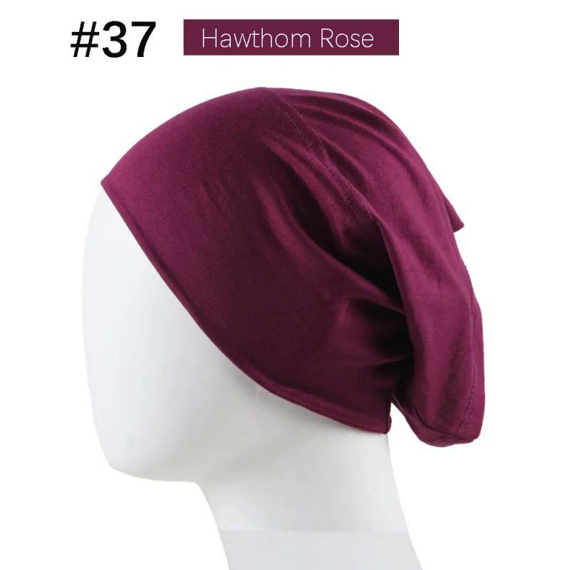 Modal Solid Color Women's High-Elasticity Mercerized Cotton Malaysian Tube Beanie Arabic Snood