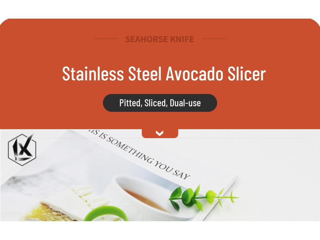 Stainless Steel Avocado and Fruit Slicer with Pitter