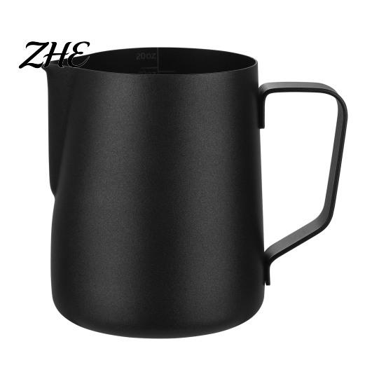 Precision Pouring Spout Frothing Cup Stainless Steel Milk Pitcher, Professional Latte Art with Fancy Coffee Making Instrument Measurement Scale,