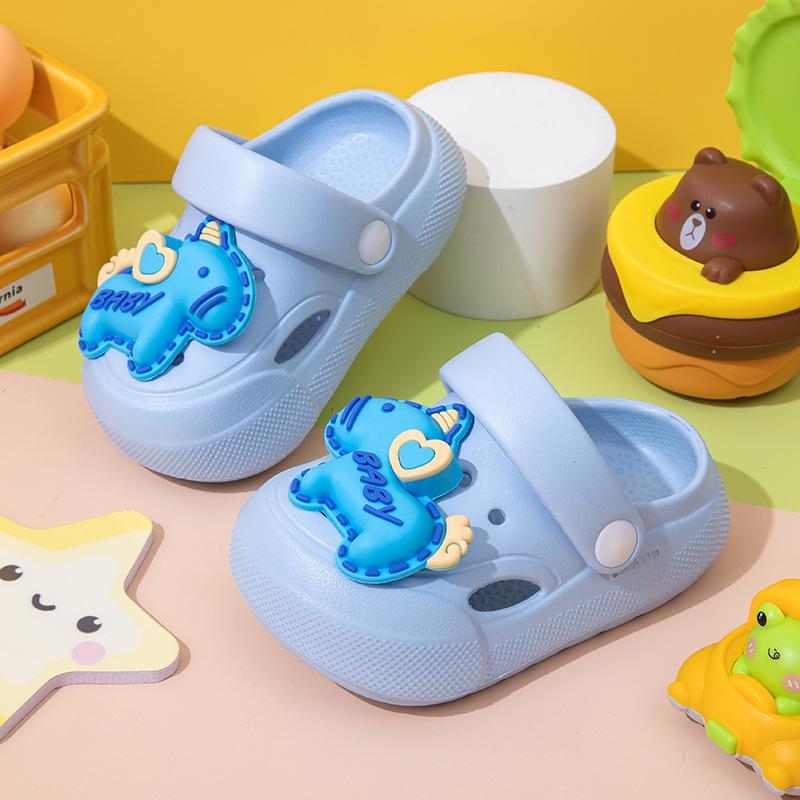 Boys Summer Cartoon Slippers Soft Non Slip Indoor Bath Sandals Comfortable Cushioned Kids House Shoes For Boys And Toddlers