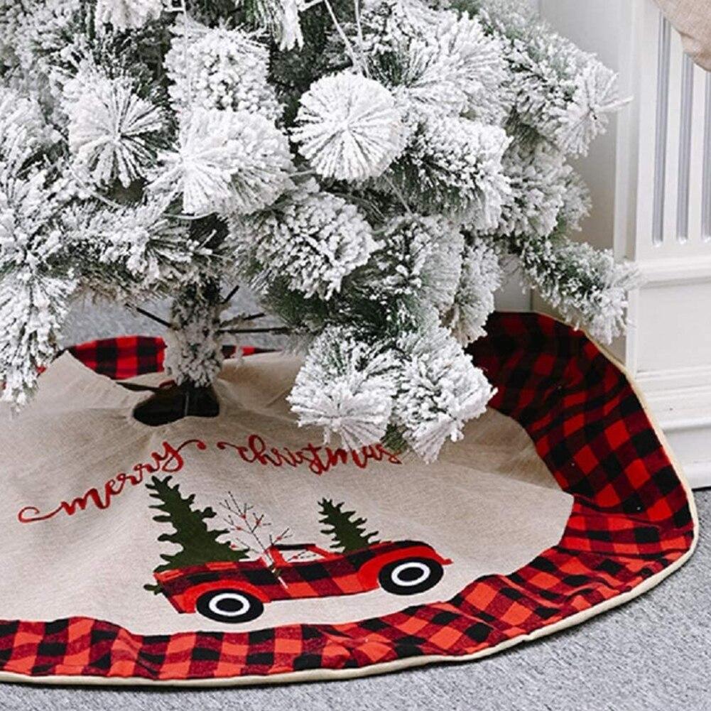 Vánoční stromeček sukně Veselé Vánoce Dekor Červená Černá Buffalo Plaid