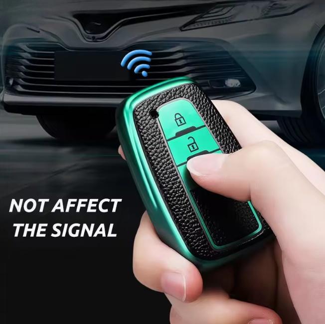 Leather 2/3 Button TPU Car Remote Key Cover Case Shell For Toyota Camry RAV4 Prius CHR C-HR Avalon Corolla Land Cruiser Prado Accessories