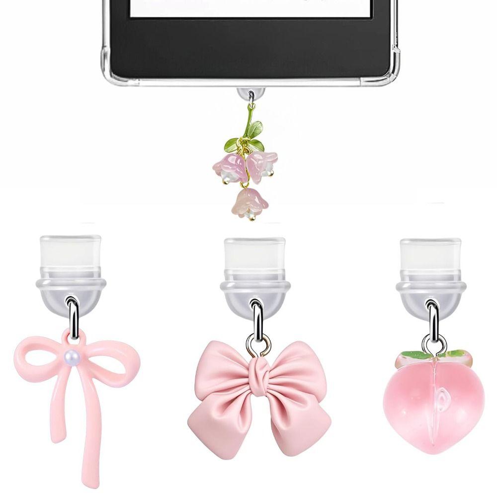 4pcs/set DIY Charging Port Protector Mobile Phone Dust Plug for Kindle Phone Accessories