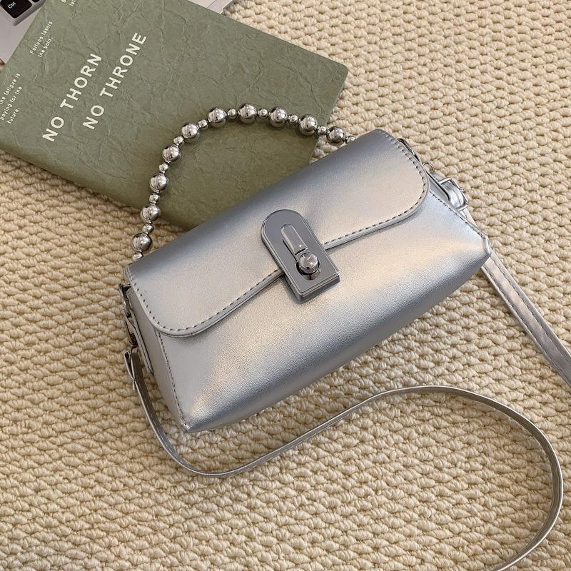 Vintage Beads Chain Small Bag For Women Versatile New Trendy Fashionable Casual Single Shoulder Crossbody Bags For Lady