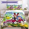 3pcs Custom Name Krtek Bedding Set Duvet Cover Closure Includes 1 Duvet Cover & 2 Pillowcases, Soft and Comfortable for All Seasons.
