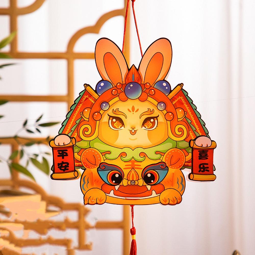 Cartoon Mid-Autumn Rabbit Lantern Chinese Style LED Lantern Toys  Good Luck Gift