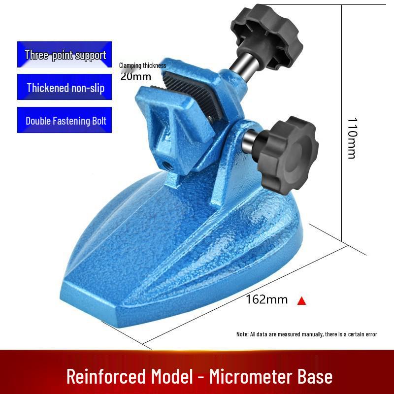 Digital Micrometer Mounting Bracket and Base with Dial Indicator Holder
