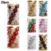 25 PCS Christmas Glitter Ball Ornaments Xmas Tree Pendant Decorations For Holiday Wedding Festival Decor 9 Colors 26.8x16x18cm