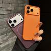 Official Orange Magnetic Frosted Hard Phone Case For iPhone 17 Air 16 15 14 13 12 Pro Max Plus For Magsafe Wireless Charge Cover