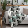 Geometric Pattern Fleece Blanket - Modern Abstract Hexagon Design Throw Blanket for Sofa Couch Bed Decor Gift