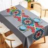 Bohemia Anti-opaření podložka na stůl ubrus na stůl Nordic Ethnic PVC ubrus Voděodolný a olejivzdorný obdélníkový ubrus