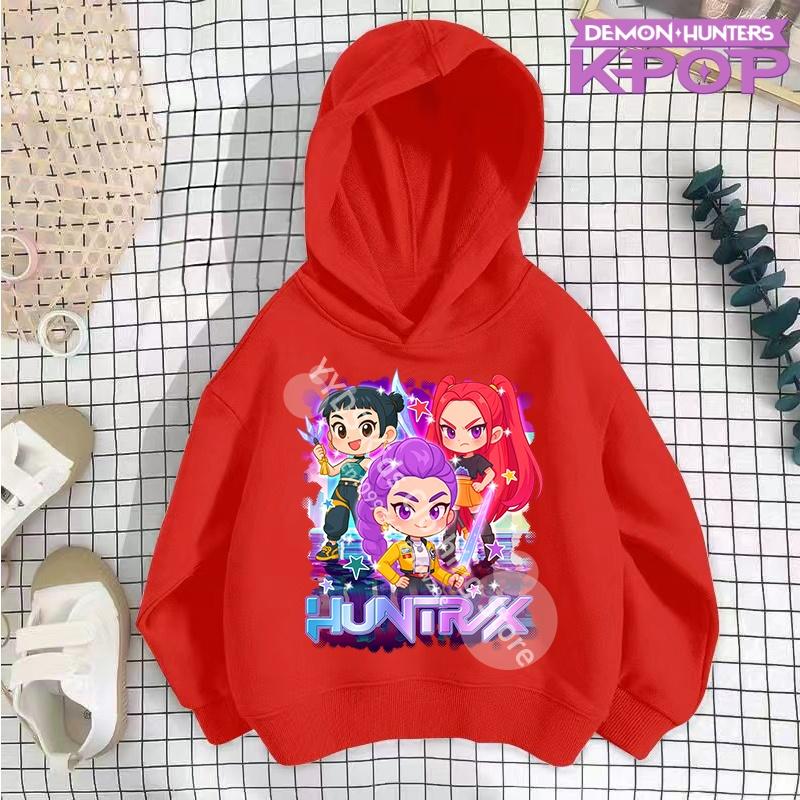 KPop Demon Hunters Hoodie Fashion Rumi Sweatshirt Pullover Cute Long Sleeve Autumn Boys Girls Cartoon Y2K Hoody Sportswear