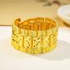 New 9999 24K Real Gold Men's Bracelet, Ancient Method Gilt, National Trendy Style Bracelet