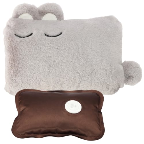 DAZOPAGE Rechargeable Electric Hot Water Bottle with Fast Charging, Heat Storage Function, Retains Heat for 4-12 Hours, Fluffy Cover, No Hot Water Nee
