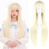 80cm Long Synthetic Hair Layered Anime Straight Hairpiece Halloween Cosplay Wigs Carnival