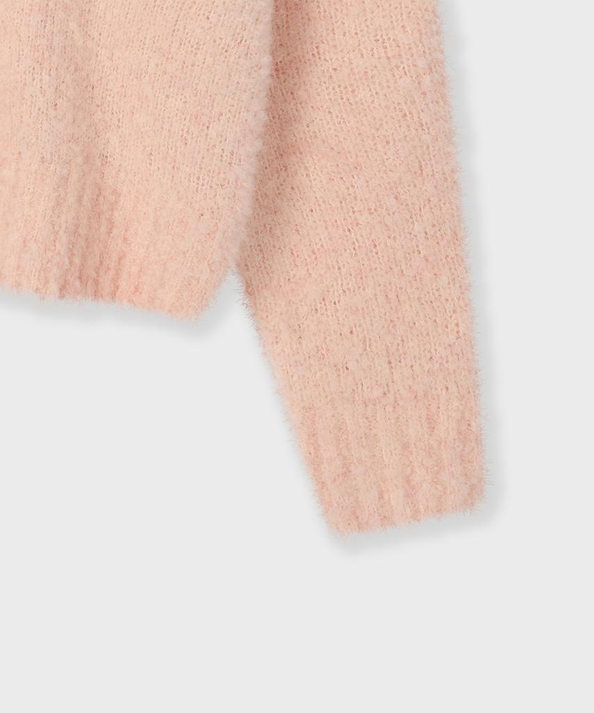 FALLETT Story Logo Boucle Knit Pink