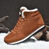 Fashion Plus Size 48 Winter Snow Boots Men Plush Warm Women Boots Suede Leather Ankle Boot Comfortable Light Couple Waterproof Sneakers