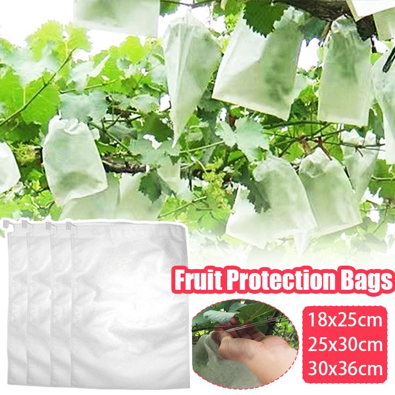 100Pcs Garden Grapes Fruit Protection Bags Cover Plant Nursery Bag Pest Control Anti-Bird Non-Woven Fabric Bag Gardening Protect