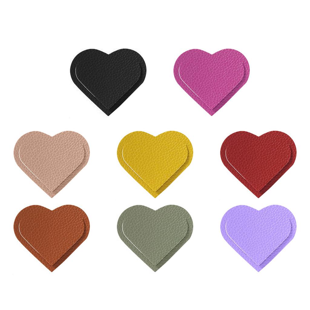 10 Pcs Bible Bookmarks Page Marker PU Leather Bookmarks Heart Shaped Page Marker Simple Book Markers Reading Supplies