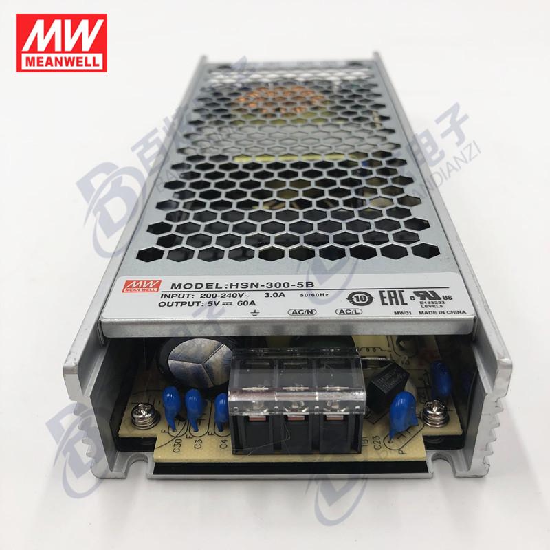 Mingwei HSN-300-5B 300W 5V 60A Slim Switching Power Supply for Displays