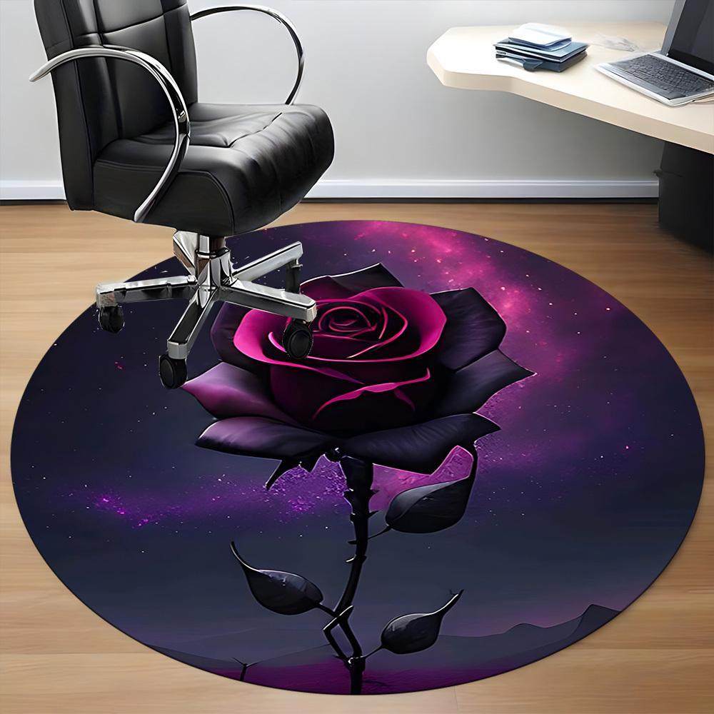 1pc Rose Nebula Office Round Area Rug, Under Office Chairs Bedroom Living Room Home Decor, Room Deco, Available in Various Sizes
