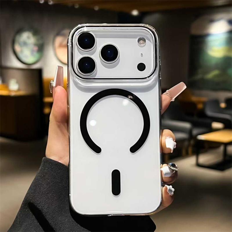 Transparente Ultradünne PC Magsafe Hülle für iPhone 17 16 15 14 Pro Max 17 Air Klar Candy Farbe Stoßfeste Hülle