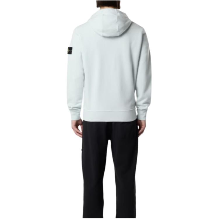 STONE ISLAND Sudadera con capucha de color liso y cremallera, manga larga, acanalada, para hombre, sudadera L1S156100061S0051-V0041