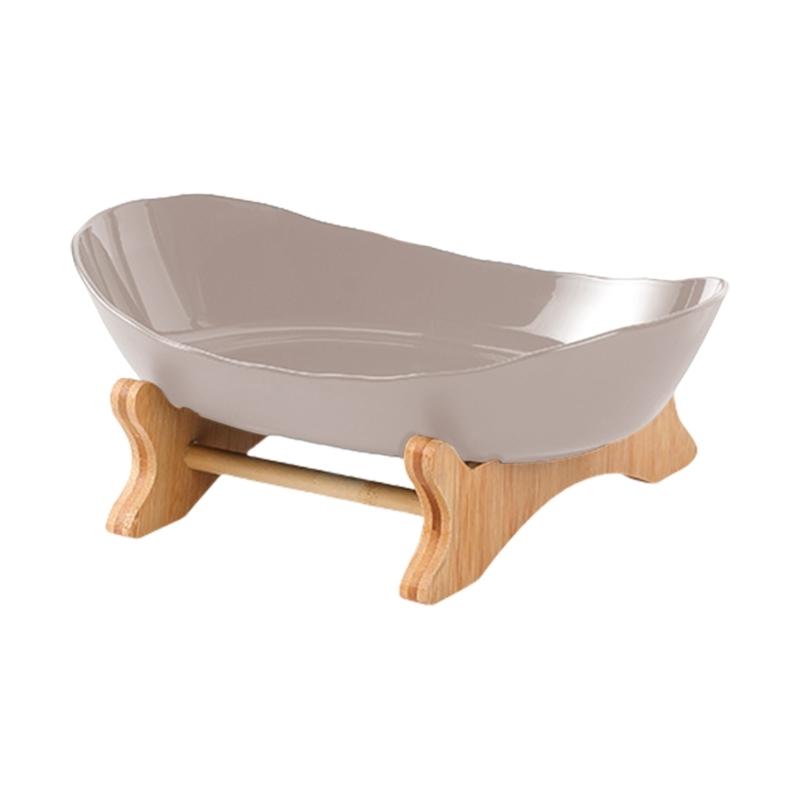 

Multi Level Fruit Basket Stand With Serving Plates Wood Rack Organizers Ideal For Kitchen Countertops Or Party Displays бежевий