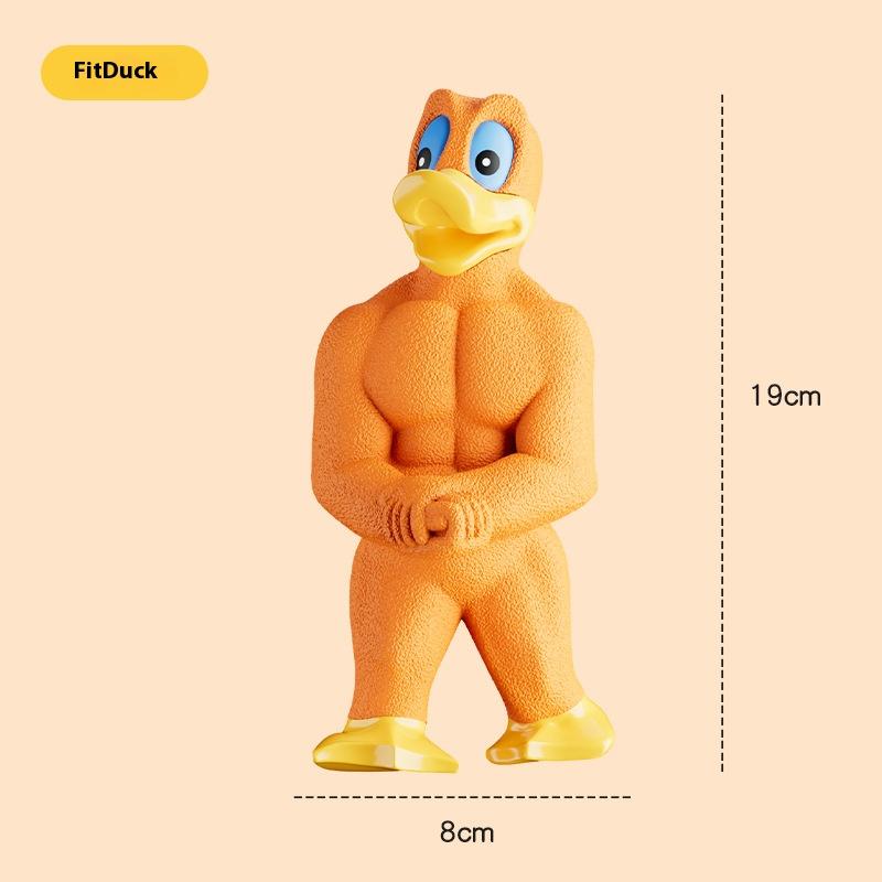 

Eco-Friendly Dog Chew Toy for Large Breeds - Self-Amusing Squeaky Muscle Chicken Duck for Golden Retriever Alaska