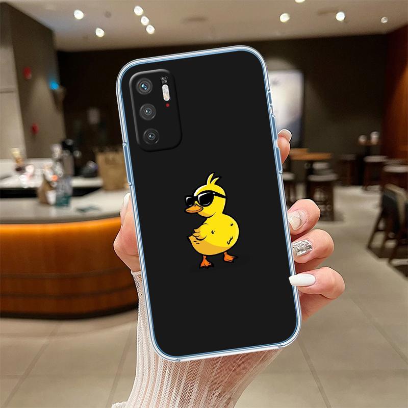 UP27 DUCK Cartoon Transparent Phone Case for Motorola Moto G7 G8 G9 G84 G85 G73 G24 G15 Z2 Play Power Plus