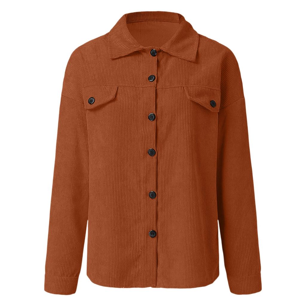 Women's And Winter Solid Button Long-sleeved Clothes Sweater Coat