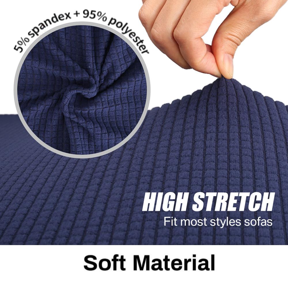 Stretch Sofa Cover Furniture Protector Cushion Couch Covers with Elastic Bottom for Kids Pets Friendly Anti Slip Slipcovers