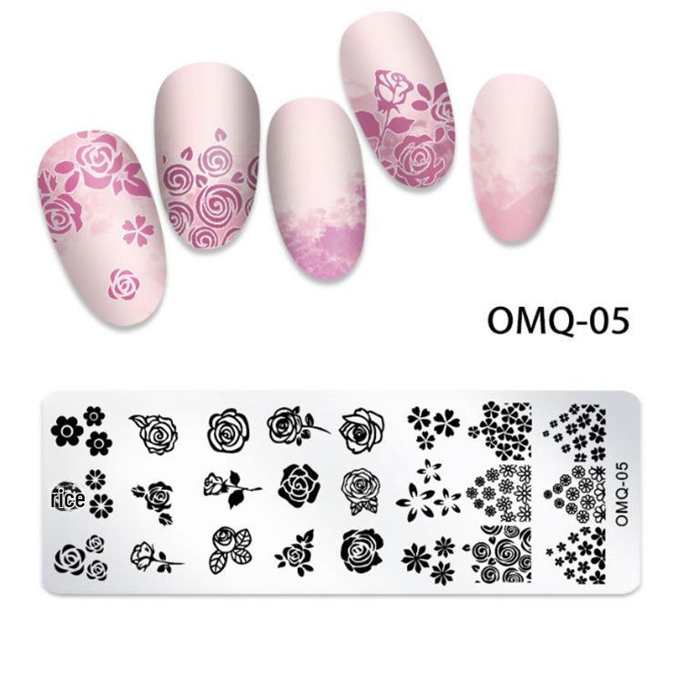 DIY Stainless Steel Rectangular Nail Art Stamping Plate