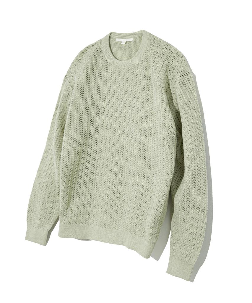 KIIMUIR Cotton Meshed Crew Neck Knit_3 Color
