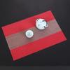 Chinese Style Pvc Table Mat Woven Waterproof And Oil-Proof Non-Slip Light Luxury Table Mat Simple Household Cup Mat 45X30Cm