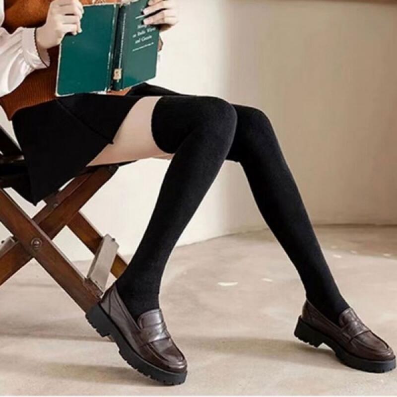 3D stereoscopic S-line high-knee socks with distributed compression over-the-knee socks Jinbeiji