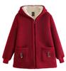 Plus Size Fleece-Lined Winter Coat for Middle-Aged & Elderly Women
