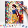 Disney Stained Glass Princess Oil Painting Hand Painting Coloring Painting Handmade Diy Home Decoration Gift