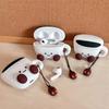 Earphone Case For Airpods 4 3 2 1 Cartoon Cute 3D Smiling Face Coffee Cup Soft -drop Cover Silicone Headphone Accessories