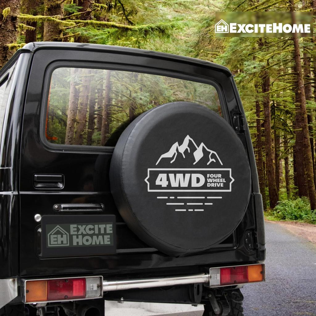 EXCITEHOME Jimny Reifenschutzabdeckung JB64 Originalgröße Ersatzradabdeckung Wasserdicht Strapazierfähiges PVC-Leder Verstärkte Nahtriemen Einfache Montage JB23 JA22