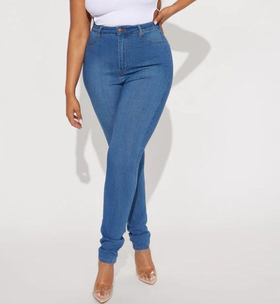 Europäische & Amerikanische Damen High Waist Slim Fit Bleistiftjeans 2025