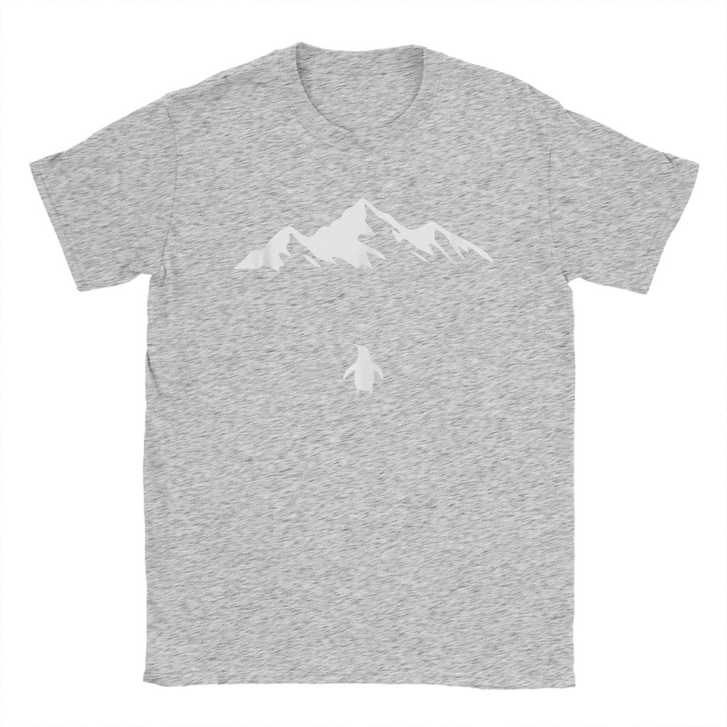 Lone Penguin Survival But Why Funny Dark Meme Tshirt Unisex Vintage Cotton Tees Crew Neck Short Sleeve T Shirt Summer Clothing