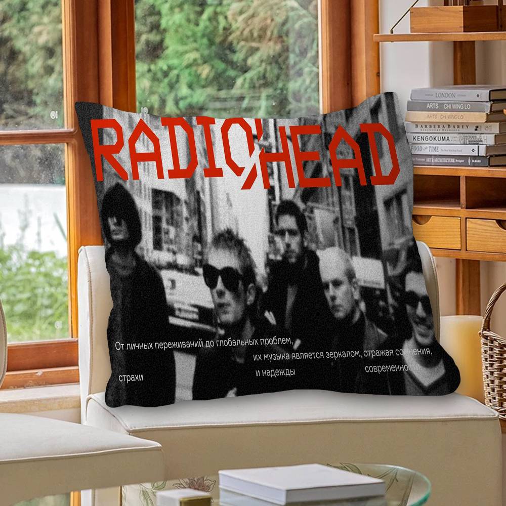 R-Radioheads Music Cushion Cover Car Throw Pillow Case For Sofa Car Christmas Gift 40x40cm 45x45cm