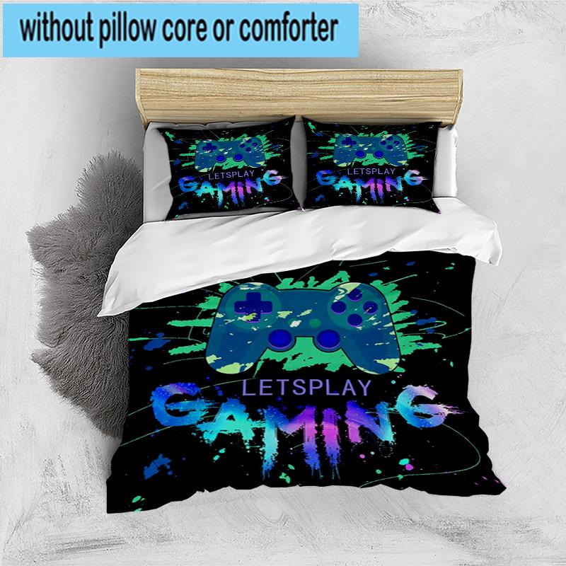Game Night Adventure 3pcs Bedding,Including 1pc Duvet Cover And 2pcs Pillowcases Perfect for Christmas,Ideal for Bedroom, Dormitory